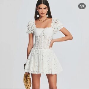 Retrofete Charo Ruiz Yara white mini dress
